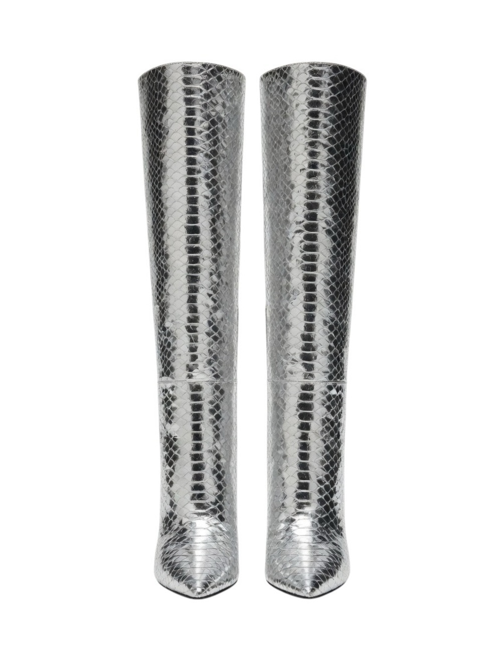 I.N.C. Rajelp Silver Snakeskin Boots — Size 8 — New in Box